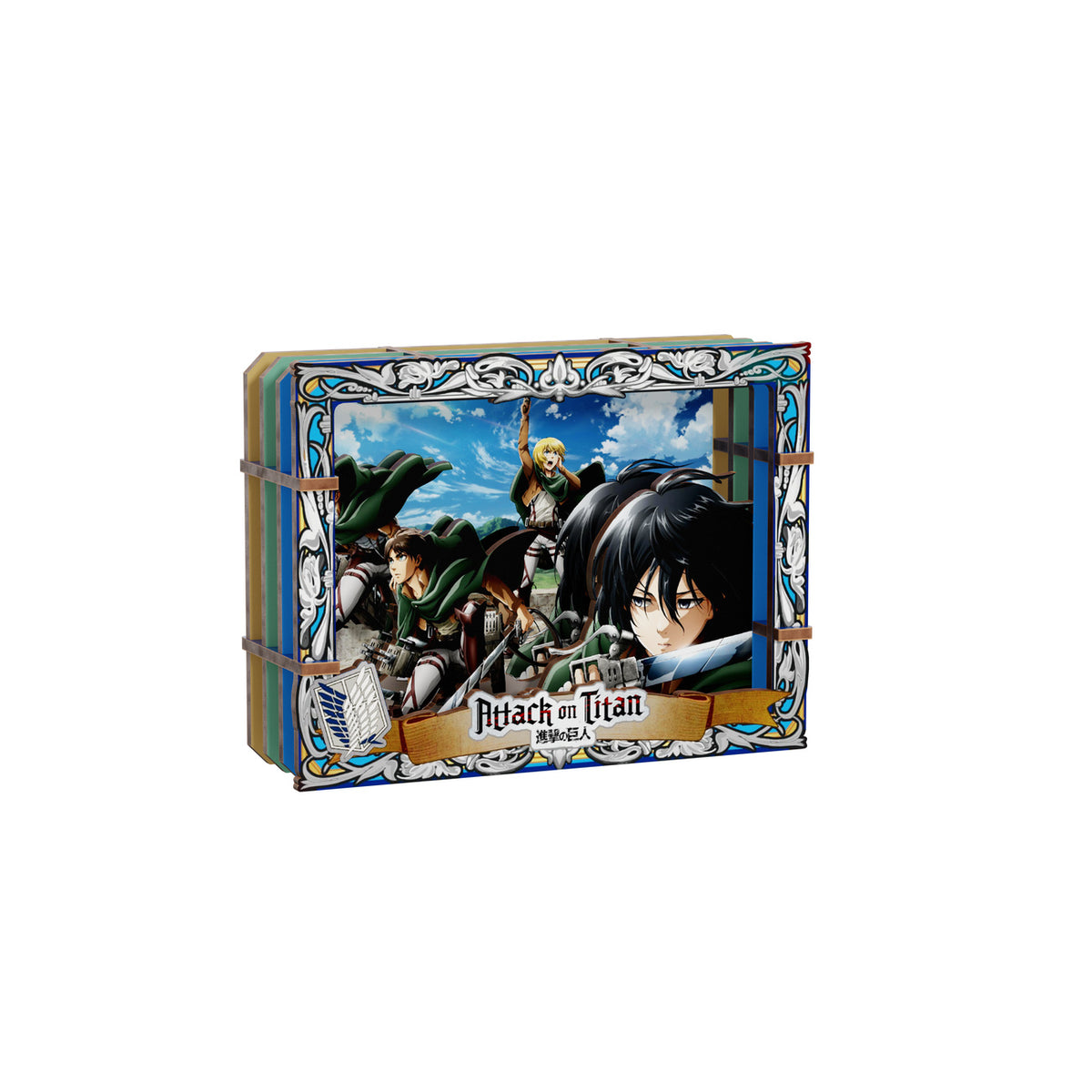 Product image Attack on Titan - Showdown Scenes Wooden Gallery 3D Mystery Wooden Picture 6-Pack Display