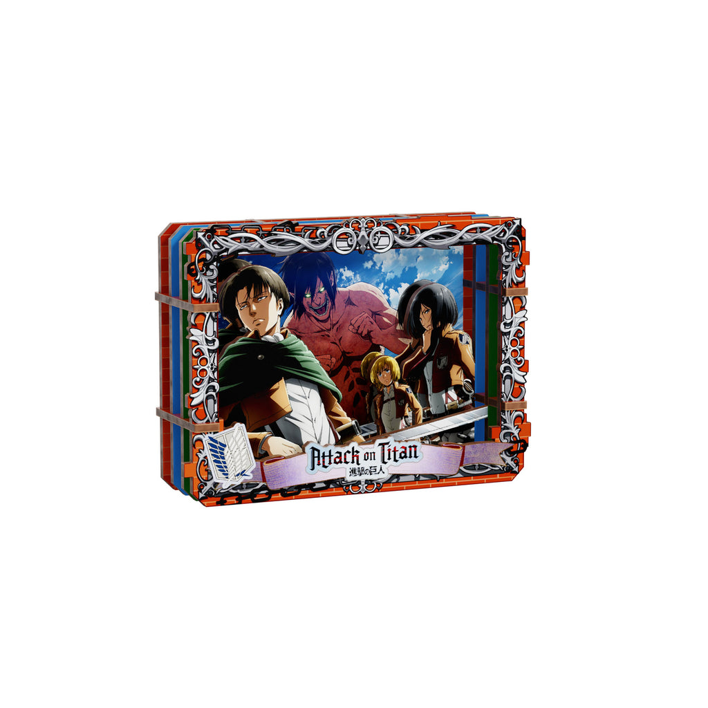 Product image Attack on Titan - Showdown Scenes Wooden Gallery 3D Mystery Wooden Picture 6-Pack Display